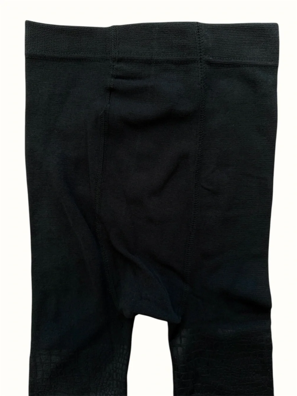 Steve Madden Black Fleece Lined Textured Pattern Footless Tights Women’s S/M
